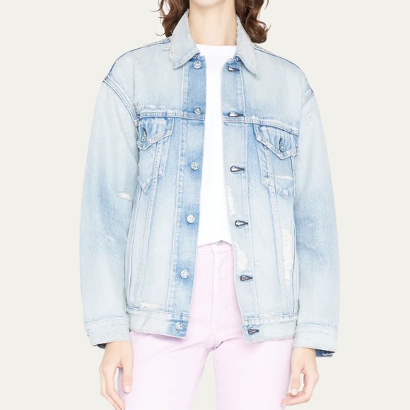 MOUSSY VINTAGE "Lodi" distressed denim trucker jacket - Picture 7 of 7